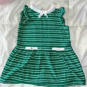 3t janie and jack green striped dress